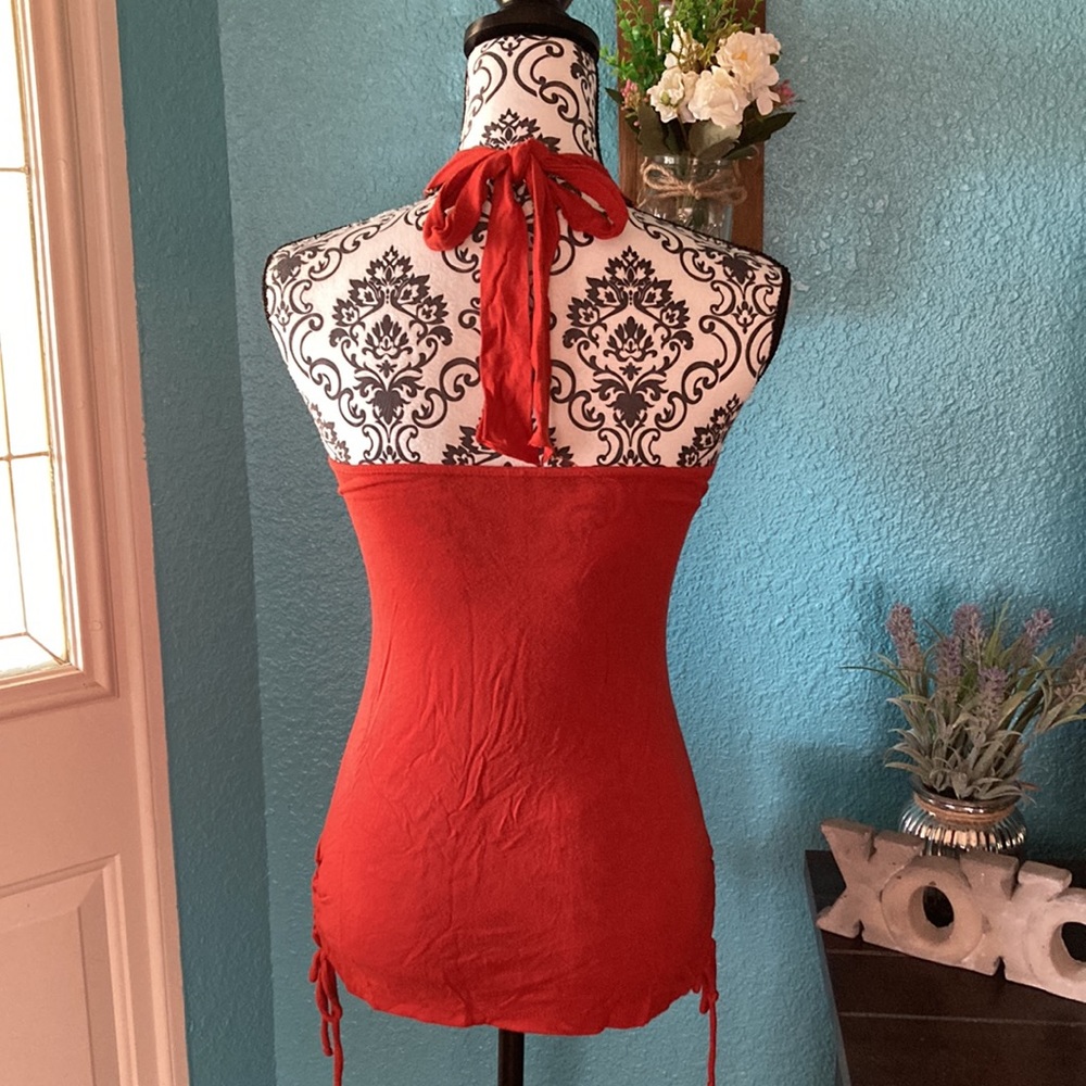 MUST BUNDLE: Rue21 | Women’s Blood Orange Halter Top - Picture 3 of 7
